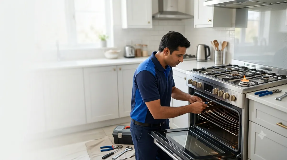 Cooking Range Repair Service by a Samar Gas Stove Care technician
